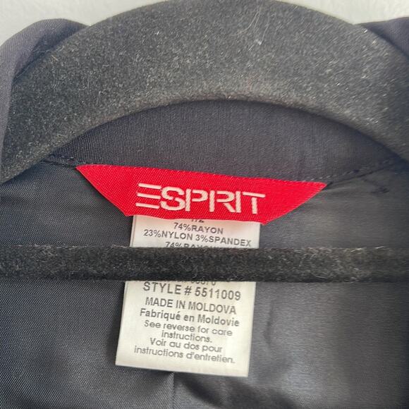 Vintage Y2K Esprit stretch button up blazer jacket sz 1/2 - Picture 4 of 5